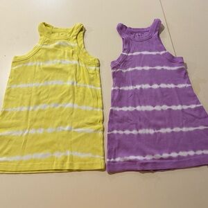 Two tie dye tank tops size medium